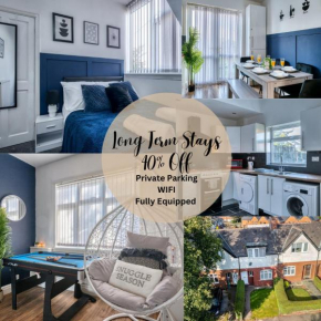 MCR Cosy Contractor House, Fit 6, Private Parking, Monthly Stays